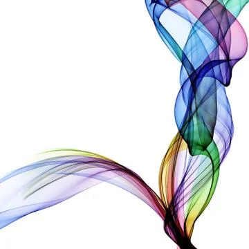 Abstract ribbon waves Stock Illustration