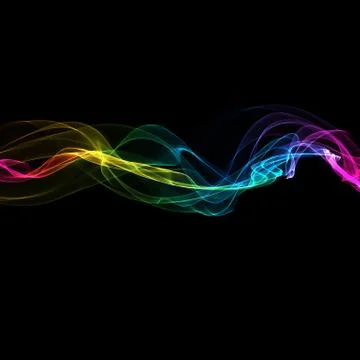 Abstract ribbon waves Illustrazione stock