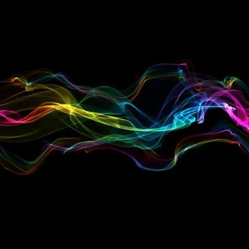 Abstract ribbon waves Stock Illustration