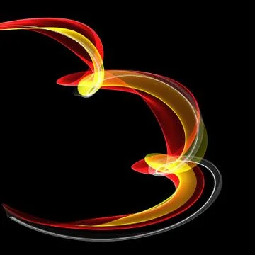 Abstract ribbon waves Stock Illustration