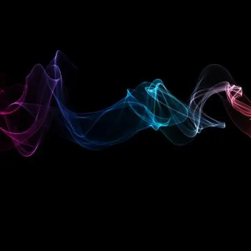 Abstract ribbon waves Stock Illustration