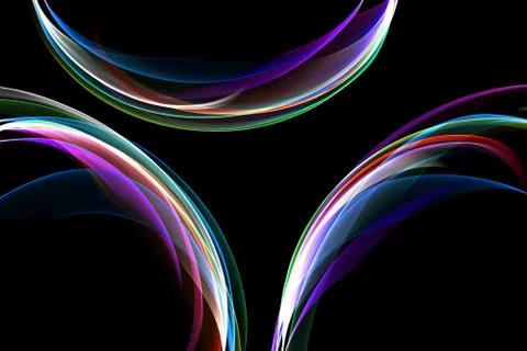 Abstract ribbon waves Stock Illustration