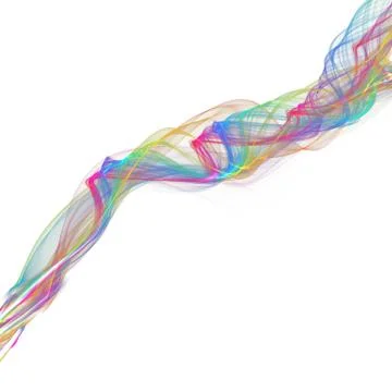 Abstract ribbon waves Stock Illustration