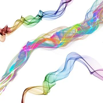 Abstract ribbon waves Stock Illustration