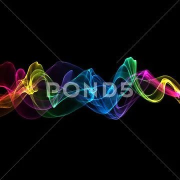 Abstract ribbon waves Stock Illustration
