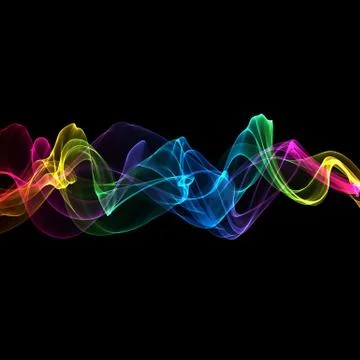 Abstract ribbon waves Stock Illustration