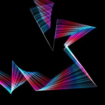 Abstract ribbon waves Stock Illustration