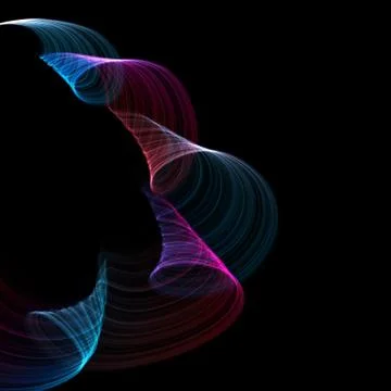 Abstract ribbon waves Illustrazione stock