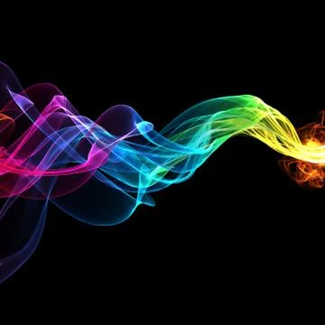 Abstract ribbon waves Stock Illustration