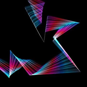 Abstract ribbon waves Illustrazione stock