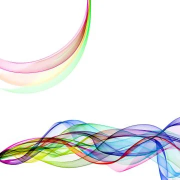 Abstract ribbon waves Stock Illustration