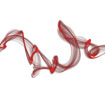 Abstract ribbon waves Stock Illustration