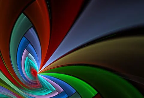 Abstract ribbons background: composition of colored curved ribbons - great fo 스톡 일러스트