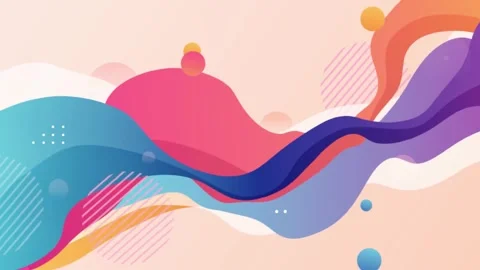 Abstract ribbons flowing wave 库存影片 339537377