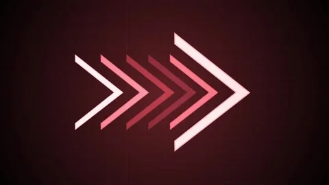 Abstract right pointing arrows in a row background creating a fast forward .. Stock Footage 337085232