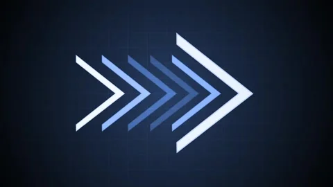 Abstract right pointing arrows in a row background creating a fast forward .. Stock Footage 337085306