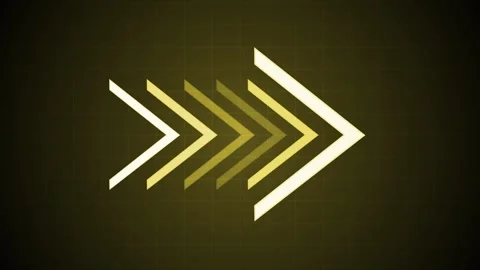 Abstract right pointing arrows in a row background creating a fast forward .. Stock Footage 337085531