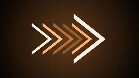 Abstract right pointing arrows in a row background creating a fast forward .. Stock Footage 337085671