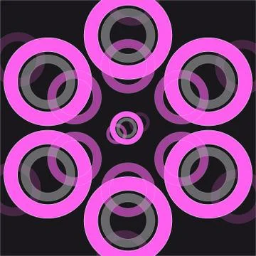 Abstract ring on black background Stock Illustration