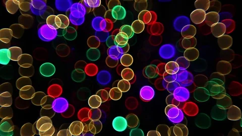Abstract ring bokeh holiday background. Decoration of blinking garlands. Stock Footage 84177898