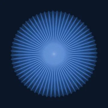 Abstract ring centered blue star shaped background Stock Illustration