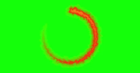 Abstract ring of fire flame appears on black background, science on chroma key Stock Footage 289556688