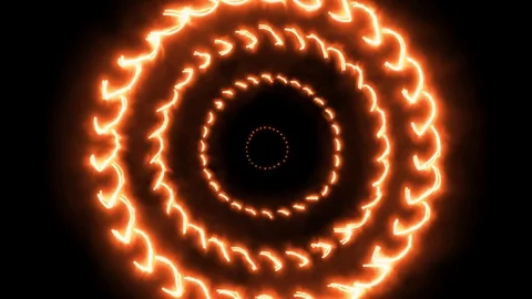Abstract ring fire video footage Video stock 121942200