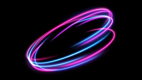 Abstract Ring Light Effect Isolated On Dark Background, Vector Illustration Stock Illustration