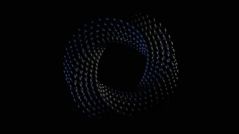 Abstract ring with spheres Stock Footage 195130155