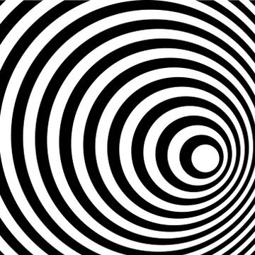 Abstract Ring Spiral Black and White Pattern Background. Illustrazione stock