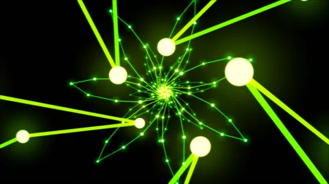 Abstract Ring Travel Animation - Loop Green Yellow Stock Footage 45965828
