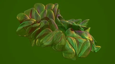 Abstract ring of wire pieces in green color Video stock 82135920