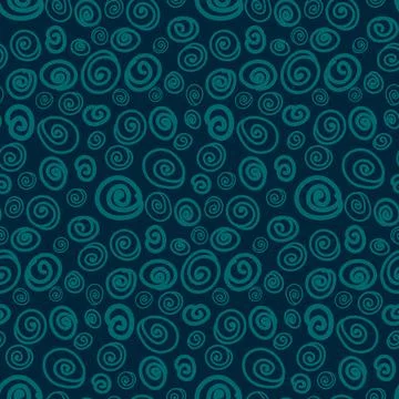 Abstract ringlets seamless pattern on a dark background Illustrazione stock