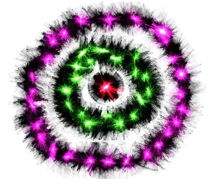 Abstract rings Abstract generated light rings pattern white background Cop... 스톡 사진