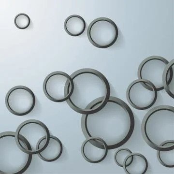 Abstract rings bubbles Stock Illustration