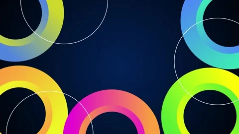 Abstract rings circles modern geometric design for wallpaper banner or post.. Stock Footage 337876454