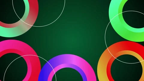 Abstract rings circles modern geometric design for wallpaper banner or post.. Stock Footage 337876515