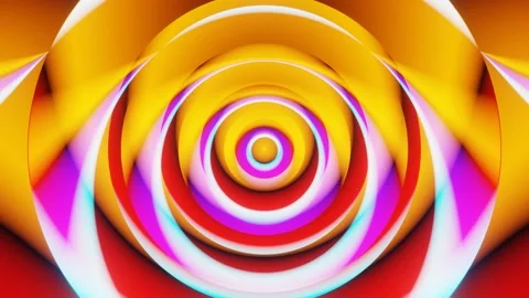 Abstract rings multicolored with gradient shimmer Vídeo Stock 186275049