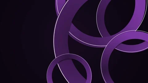 Abstract rings overlapping on a dark navy background with a modern glowing .. Stock-Footage 336872760