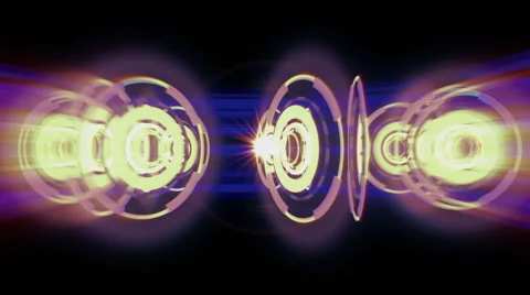 Abstract rings in the style of high-tech 4K Stock Footage 40340767