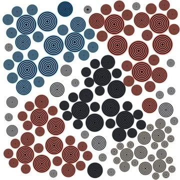 Abstract rings on white background Stock Illustration