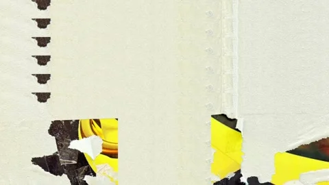Abstract ripped poster background animation with glitch effect Stock Footage 306582194