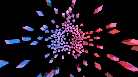 Abstract Ripple From Cubes With Large Amplitude Stock Footage 99232870