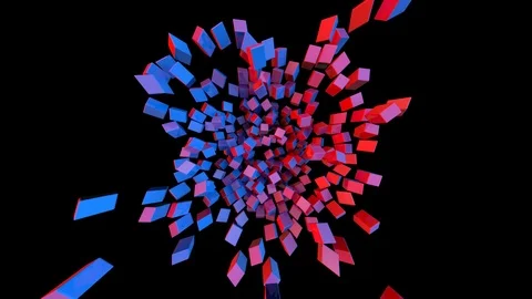 Abstract Ripple From Cubes With Small Amplitude Stock Footage 99231946