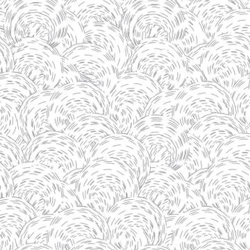 Abstract ripple line circle seamless pattern. Wavy swirl ornamen イラスト素材