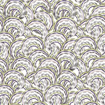 Abstract ripple line seamless pattern. Wavy swirl ornamental bac 스톡 일러스트