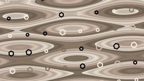Abstract Ripple Pattern Sequences in Soft Brown Tones with Hexagon Accents .. Stock Footage 328299346