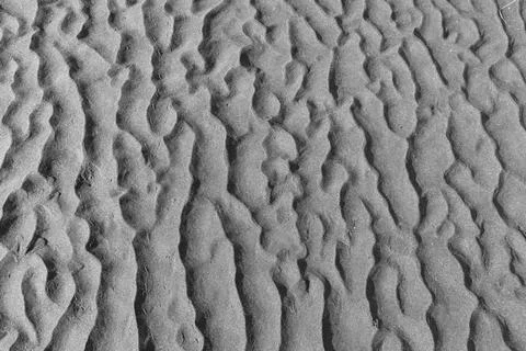 Abstract rippled sand texture background with natural wave patterns in close up Stock Photos