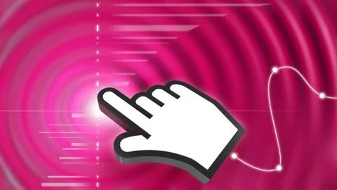 Abstract ripples and cursor hand Stock Illustration