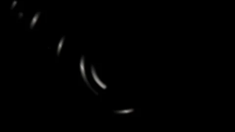 Abstract Ripples expanding on black background with white light trails cine.. Video stock 343422726